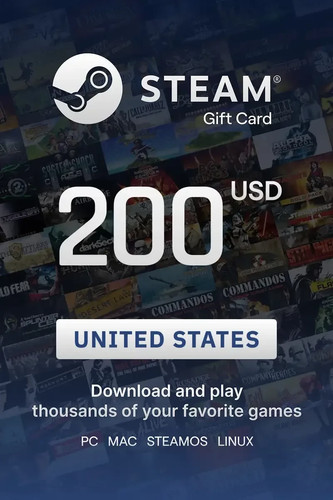 Steam wallet code 200 - steam, $200